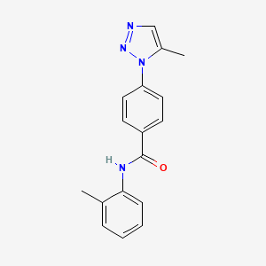 molecular formula C17H16N4O B2489915 4-(5-methyl-1H-1,2,3-triazol-1-yl)-N-(o-tolyl)benzamide CAS No. 923121-87-3