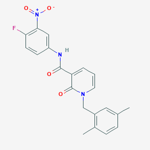 molecular formula C21H18FN3O4 B2489920 1-(2,5-dimethylbenzyl)-N-(4-fluoro-3-nitrophenyl)-2-oxo-1,2-dihydropyridine-3-carboxamide CAS No. 941989-48-6