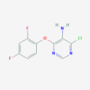 B2489968 4-Chloro-6-(2,4-difluorophenoxy)-5-pyrimidinamine CAS No. 1193217-94-5