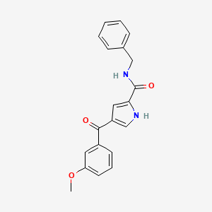 molecular formula C20H18N2O3 B2489976 N-benzyl-4-(3-methoxybenzoyl)-1H-pyrrole-2-carboxamide CAS No. 478078-86-3