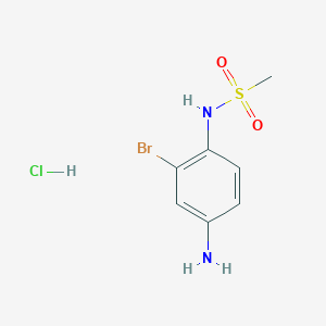 molecular formula C7H10BrClN2O2S B2489986 N-(4-amino-2-bromophenyl)methanesulfonamide hydrochloride CAS No. 2580230-81-3