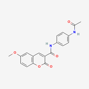 molecular formula C19H16N2O5 B2490066 N-(4-acetamidophenyl)-6-methoxy-2-oxo-2H-chromene-3-carboxamide CAS No. 325802-81-1