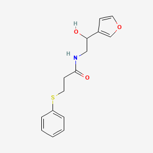 molecular formula C15H17NO3S B2490136 N-(2-(furan-3-yl)-2-hydroxyethyl)-3-(phenylthio)propanamide CAS No. 1396766-14-5