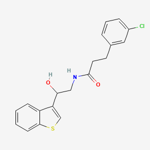 molecular formula C19H18ClNO2S B2490160 N-[2-(1-benzothiophen-3-yl)-2-hydroxyethyl]-3-(3-chlorophenyl)propanamide CAS No. 2097891-93-3