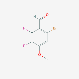 molecular formula C8H5BrF2O2 B2490170 6-Bromo-2,3-difluoro-4-methoxybenzaldehyde CAS No. 1629140-97-1