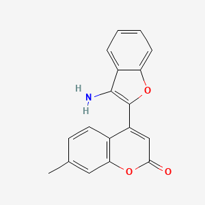 molecular formula C18H13NO3 B2490174 4-(3-amino-1-benzofuran-2-yl)-7-methyl-2H-chromen-2-one CAS No. 863288-73-7
