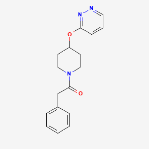B2490209 2-Phenyl-1-(4-(pyridazin-3-yloxy)piperidin-1-yl)ethanone CAS No. 1797597-35-3