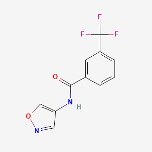 molecular formula C11H7F3N2O2 B2490210 N-(1,2-oxazol-4-yl)-3-(trifluoromethyl)benzamide CAS No. 1396678-08-2