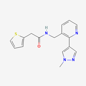 N-((2-(1-methyl-1H-pyrazol-4-yl)pyridin-3-yl)methyl)-2-(thiophen-2-yl)acetamide