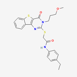 N-(4-ethylphenyl)-2-[[3-(3-methoxypropyl)-4-oxo-[1]benzothiolo[3,2-d]pyrimidin-2-yl]sulfanyl]acetamide