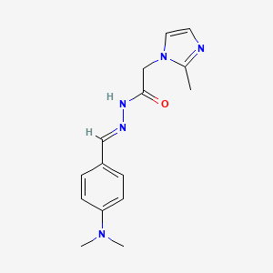 (E)-N'-(4-(dimethylamino)benzylidene)-2-(2-methyl-1H-imidazol-1-yl)acetohydrazide