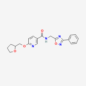 N-((3-phenyl-1,2,4-oxadiazol-5-yl)methyl)-6-((tetrahydrofuran-2-yl)methoxy)nicotinamide