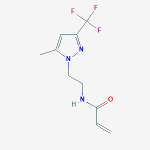 N-[2-[5-Methyl-3-(trifluoromethyl)pyrazol-1-yl]ethyl]prop-2-enamide