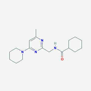 N-((4-methyl-6-(piperidin-1-yl)pyrimidin-2-yl)methyl)cyclohexanecarboxamide