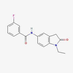 N-(1-ethyl-2-oxoindolin-5-yl)-3-fluorobenzamide