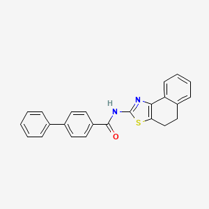 molecular formula C24H18N2OS B2490279 N-{4H,5H-naphtho[1,2-d][1,3]thiazol-2-yl}-[1,1'-biphenyl]-4-carboxamide CAS No. 391229-70-2