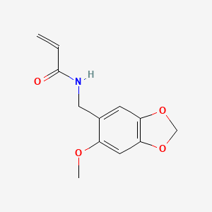 B2490287 N-[(6-Methoxy-1,3-benzodioxol-5-yl)methyl]prop-2-enamide CAS No. 2361656-49-5