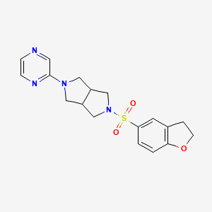 5-(2,3-Dihydro-1-benzofuran-5-ylsulfonyl)-2-pyrazin-2-yl-1,3,3a,4,6,6a-hexahydropyrrolo[3,4-c]pyrrole