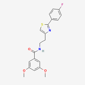 molecular formula C20H19FN2O3S B2490295 N-{2-[2-(4-fluorophenyl)-1,3-thiazol-4-yl]ethyl}-3,5-dimethoxybenzamide CAS No. 896607-06-0