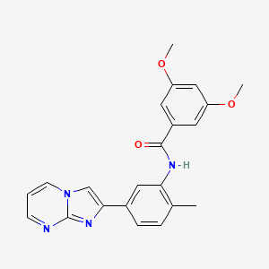 N-(5-imidazo[1,2-a]pyrimidin-2-yl-2-methylphenyl)-3,5-dimethoxybenzamide