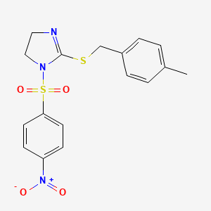 2-[(4-Methylphenyl)methylsulfanyl]-1-(4-nitrophenyl)sulfonyl-4,5-dihydroimidazole