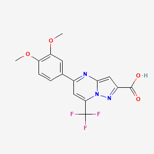 5-(3,4-Dimethoxyphenyl)-7-(trifluoromethyl)pyrazolo[1,5-a]pyrimidine-2-carboxylic acid