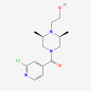 2-[(2R,6S)-4-(2-chloropyridine-4-carbonyl)-2,6-dimethylpiperazin-1-yl]ethan-1-ol