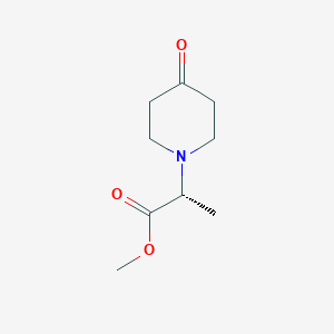 molecular formula C9H15NO3 B2490396 Methyl (2R)-2-(4-oxopiperidin-1-yl)propanoate CAS No. 1821818-29-4
