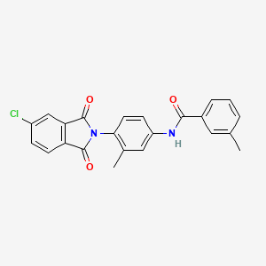 molecular formula C23H17ClN2O3 B2490408 N-[4-(5-chloro-1,3-dioxo-2,3-dihydro-1H-isoindol-2-yl)-3-methylphenyl]-3-methylbenzamide CAS No. 446858-41-9