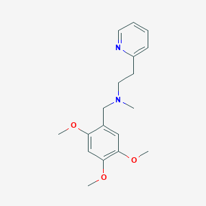 molecular formula C18H24N2O3 B249042 METHYL[2-(PYRIDIN-2-YL)ETHYL][(2,4,5-TRIMETHOXYPHENYL)METHYL]AMINE 