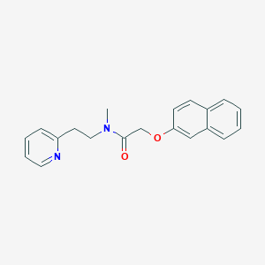 molecular formula C20H20N2O2 B249043 N-methyl-2-(naphthalen-2-yloxy)-N-[2-(pyridin-2-yl)ethyl]acetamide 
