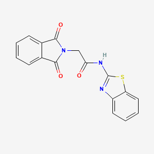 molecular formula C17H11N3O3S B2490520 N-(1,3-benzothiazol-2-yl)-2-(1,3-dioxo-1,3-dihydro-2H-isoindol-2-yl)acetamide CAS No. 78220-96-9