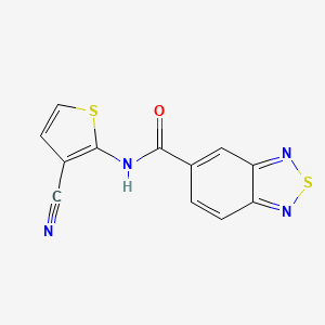 molecular formula C12H6N4OS2 B2490583 N-(3-cyanothiophen-2-yl)-2,1,3-benzothiadiazole-5-carboxamide CAS No. 1251708-24-3