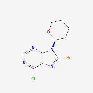 8-Bromo-6-chloro-9-(tetrahydro-2H-pyran-2-yl)-9H-purine