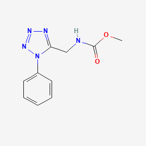 molecular formula C10H11N5O2 B2490607 methyl ((1-phenyl-1H-tetrazol-5-yl)methyl)carbamate CAS No. 921166-84-9