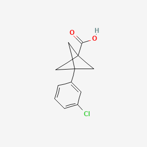 molecular formula C12H11ClO2 B2490642 3-(3-Chlorophenyl)bicyclo[1.1.1]pentane-1-carboxylic acid CAS No. 2287339-78-8