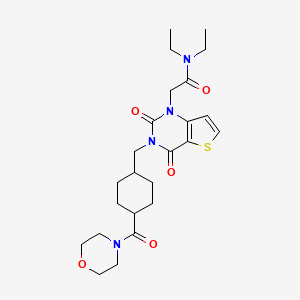 B2490674 N,N-diethyl-2-(3-((4-(morpholine-4-carbonyl)cyclohexyl)methyl)-2,4-dioxo-3,4-dihydrothieno[3,2-d]pyrimidin-1(2H)-yl)acetamide CAS No. 941893-66-9