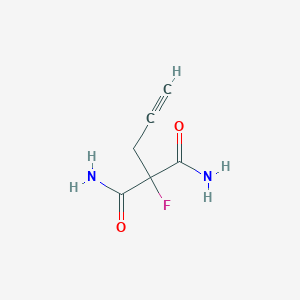 B2490683 2-Fluoro-2-(prop-2-yn-1-yl)propanediamide CAS No. 2413379-37-8