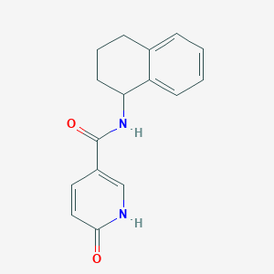 molecular formula C16H16N2O2 B2490689 6-oxo-N-(1,2,3,4-tetrahydronaphthalen-1-yl)-1,6-dihydropyridine-3-carboxamide CAS No. 731828-51-6