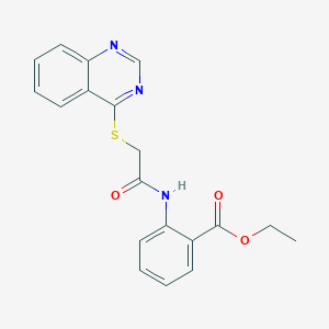 Ethyl 2-(2-(quinazolin-4-ylthio)acetamido)benzoate