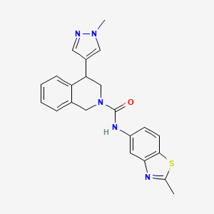 4-(1-methyl-1H-pyrazol-4-yl)-N-(2-methylbenzo[d]thiazol-5-yl)-3,4-dihydroisoquinoline-2(1H)-carboxamide