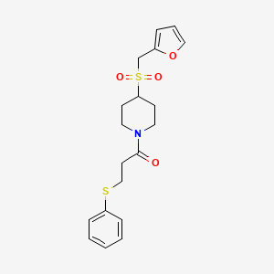 1-(4-((Furan-2-ylmethyl)sulfonyl)piperidin-1-yl)-3-(phenylthio)propan-1-one