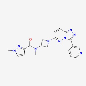 N,1-Dimethyl-N-[1-(3-pyridin-3-yl-[1,2,4]triazolo[4,3-b]pyridazin-6-yl)azetidin-3-yl]pyrazole-3-carboxamide