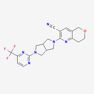 2-[5-[4-(Trifluoromethyl)pyrimidin-2-yl]-1,3,3a,4,6,6a-hexahydropyrrolo[3,4-c]pyrrol-2-yl]-7,8-dihydro-5H-pyrano[4,3-b]pyridine-3-carbonitrile