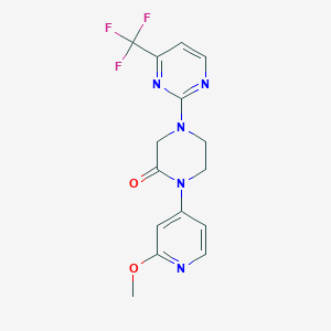 1-(2-Methoxypyridin-4-yl)-4-[4-(trifluoromethyl)pyrimidin-2-yl]piperazin-2-one