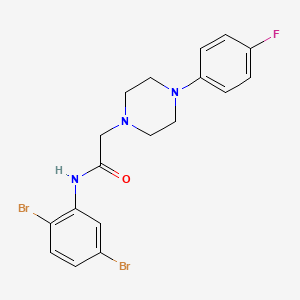 N-(2,5-dibromophenyl)-2-[4-(4-fluorophenyl)piperazin-1-yl]acetamide