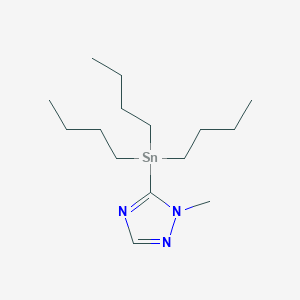molecular formula C15H31N3Sn B2490763 Tributyl-(2-methyl-1,2,4-triazol-3-yl)stannane CAS No. 285995-12-2