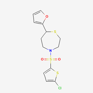 4-((5-Chlorothiophen-2-yl)sulfonyl)-7-(furan-2-yl)-1,4-thiazepane