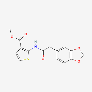 Methyl 2-(2-(benzo[d][1,3]dioxol-5-yl)acetamido)thiophene-3-carboxylate