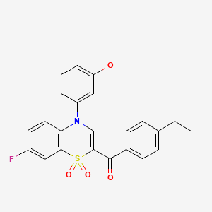 (4-ethylphenyl)[7-fluoro-4-(3-methoxyphenyl)-1,1-dioxido-4H-1,4-benzothiazin-2-yl]methanone